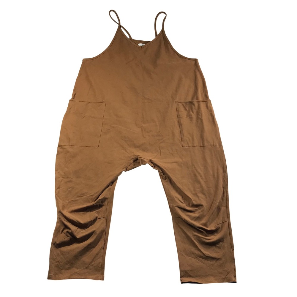 Bohme Brown Spaghetti Strap Relaxed Harem Jumpsuit XL NWT IB48437-B